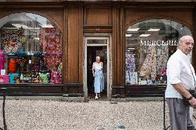 Queen Margrethe II of Denmark at Cahors Market - South of France