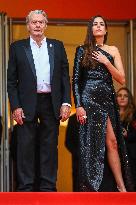 Cannes - Alain Delon Walks The Red Carpet