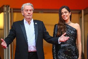 Cannes - Alain Delon Walks The Red Carpet