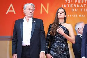 Cannes - Alain Delon Walks The Red Carpet
