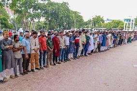 Activists of Anti-Discrimination Student movement attend funeral of two fellow students in Dhaka