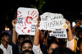 Protest In India Over Rape And Murder Of Doctor At Government Hospital