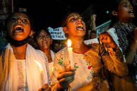 Protest In India Over Rape And Murder Of Doctor At Government Hospital