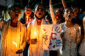 Protest In India Over Rape And Murder Of Doctor At Government Hospital