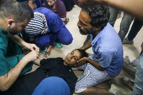 Palestinian Journalist Injured By Israeli Fire - Gaza