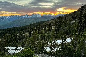 Sunset Glacier National Park