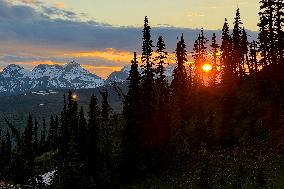 Sunset Glacier National Park