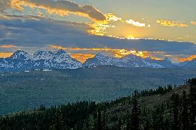 Sunset Glacier National Park