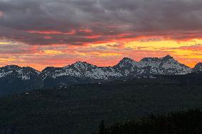 Sunset Glacier National Park