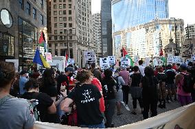 Protesters Demonstrate On The March Of The Eve Of The Democratic National Convention In Chicago Illinois