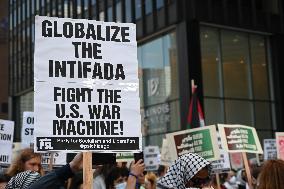 Protesters Demonstrate On The March Of The Eve Of The Democratic National Convention In Chicago Illinois