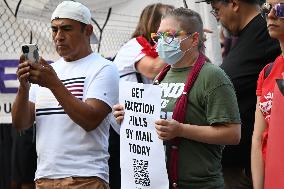 Protesters Demonstrate On The March Of The Eve Of The Democratic National Convention In Chicago Illinois