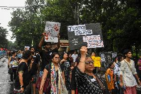 Citizens Continues Protest Against Rape And Murder Of Doctor In Kolkata.