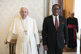 Pope Francis Receives President Of Malawi - Vatican