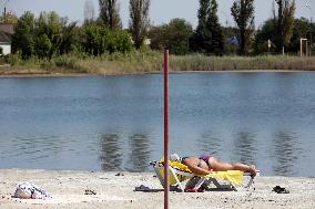 Lake Veisove in Sloviansk