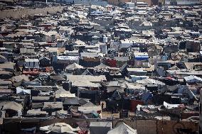 Displaced Palestinians Fleeing Their Houses