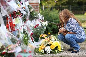 Fans Gather At Alain Delon's Residence In Douchy Where He Died On Sunday