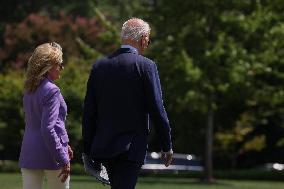 President Joe Biden Departs For The Democratic National Convention In Chicago