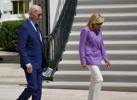 President Biden And The First Lady Depart The White House For The Democratic National Convention