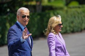 President Biden And The First Lady Depart The White House For The Democratic National Convention