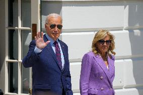 President Biden And The First Lady Depart The White House For The Democratic National Convention