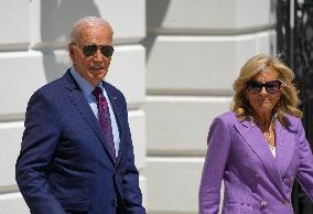 President Biden And The First Lady Depart The White House For The Democratic National Convention