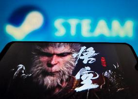 Illustration Game Black Myth: Wukong Tops Steam Hot Play Chart