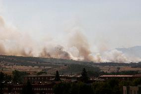 Wildfire Rages In Astorga - Spain