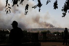 Wildfire Rages In Astorga - Spain