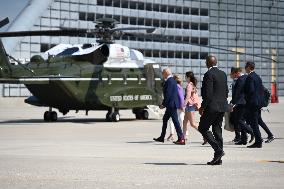 U.S. President Joe Biden And First Lady Jill Biden Arrive In Chicago Illinois For The 2024 Democratic National Convention