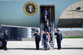 U.S. President Joe Biden And First Lady Jill Biden Arrive In Chicago Illinois For The 2024 Democratic National Convention