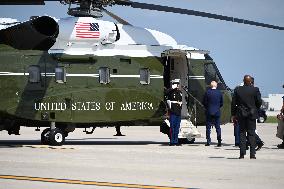 U.S. President Joe Biden And First Lady Jill Biden Arrive In Chicago Illinois For The 2024 Democratic National Convention