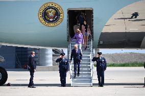 U.S. President Joe Biden And First Lady Jill Biden Arrive In Chicago Illinois For The 2024 Democratic National Convention