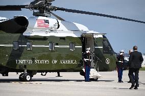 U.S. President Joe Biden And First Lady Jill Biden Arrive In Chicago Illinois For The 2024 Democratic National Convention