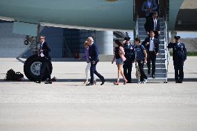 U.S. President Joe Biden And First Lady Jill Biden Arrive In Chicago Illinois For The 2024 Democratic National Convention