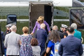 President Biden Landing In Downtown Chicago Visiting Democratic National Convention