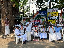 Members Of The Kerala NGO Association Hold A State Leaders Fast