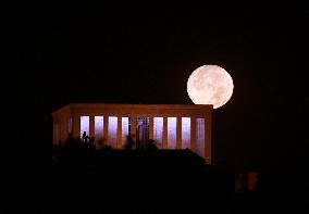 Supermoon Lights Up The Sky Above Ankara - Turkey