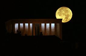 Supermoon Lights Up The Sky Above Ankara - Turkey