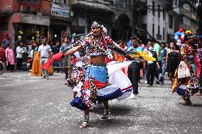 Gaijatra Parade In Kathmandu.