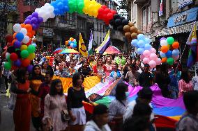 Gaijatra Parade In Kathmandu.