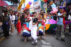 Gaijatra Parade In Kathmandu.