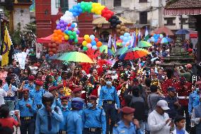 Gaijatra Parade In Kathmandu.