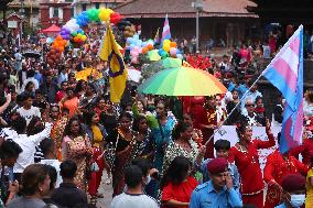 Gaijatra Parade In Kathmandu.