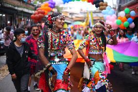 Gaijatra Parade In Kathmandu.