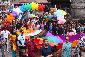 Gaijatra Parade In Kathmandu.