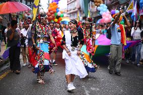 Gaijatra Parade In Kathmandu.