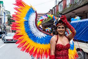 LGBTQ+ Community Members Are Participating In An Annual Pride Parade In Nepal