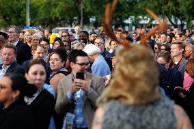 Attendees Enter DNC In Chicago