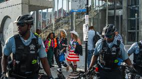 Day One Protests Outside The Democratic National Convention In Chicago.